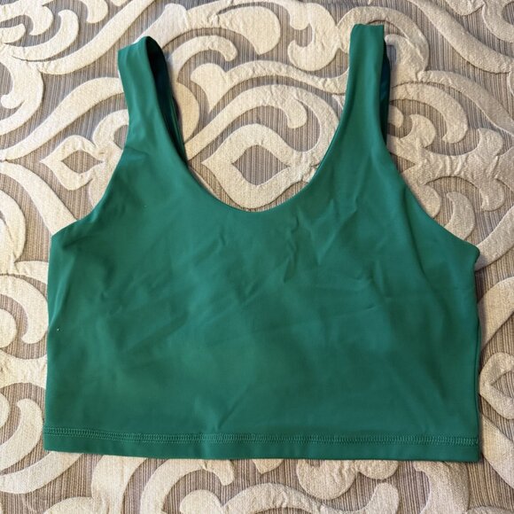 Social Tourist Tops - Social Tourist Kelly Green Stretch Crop Bra Tank Top Size Small EUC